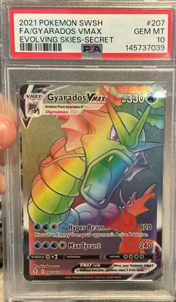 Pokemon Gyarados VMAX Secret Rare Holo Evolving Skies 207/203 2021 PSA 10 - Image 1