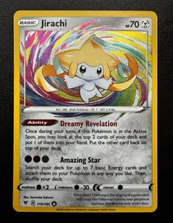 Jirachi Swsh04: Vivid Voltage Amazing Rare Holo 119/185 English 2020 - Image 1
