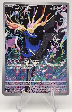 Pokemon TCG Xerneas Illustration Rare Full Art Holo HP130 091/086 Chaos Rising - Image 1