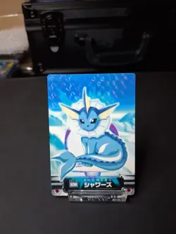 Vaporeon Carddass Zukan 2004 Pokemon Bandai Japanese #236 Rainbow Prism NM - Image 1