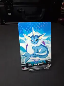 Vaporeon Carddass Zukan 2004 Pokemon Bandai Japanese #236 Rainbow Prism NM - Image 3