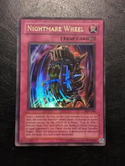Yu-Gi-Oh! ULTRA RARE HOLO CARD NIGHTMARE WHEEL PGD-106 VINTAGE PRINT VLP - Image 1