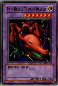Twin-Headed Thunder Dragon Super Rare Metal Raiders MRD-120 LP - Image 1