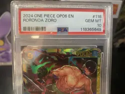 Namco One Piece CCG Roronoa Zoro OP06-118 Wings of the Captain Secret Rare Foil - Image 2