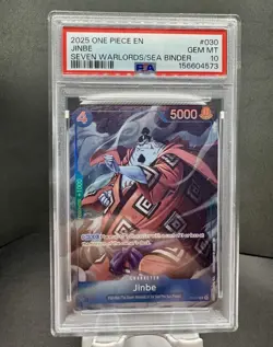 2025 One Piece Seven Warlords Jinbe Promo #P-030 PSA 10 GEM MINT - Image 1