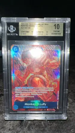 2023 One Piece Op02-062 Paramount War Monkey D. Luffy Alt Art BGS 10 062 English - Image 1