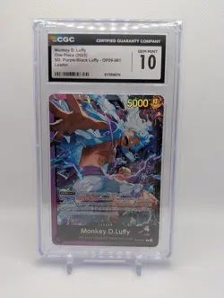 One Piece OP Monkey.D.Luffy OP09-061 Starter Deck 26: PURPLE/BLACK CGC 10 - Image 1
