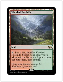 1x Wooded Foothills, Modern Horizons 3, Magic MTG NM - Image 1