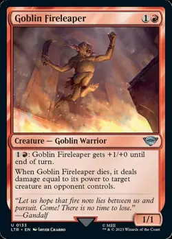 Goblin Fireleaper - Foil NM, English MTG The Lord Of The Rings: Tales Of Middle- - Image 1