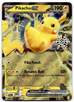 Pikachu ex 063/193 Double Rare Paldea Evolved Pokemon Lightly Played - Image 1