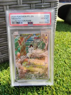 Pokemon Meowth 106/094 PSA 10 Gem Mint Illustration Rare Phantasmal Flames - Image 1