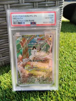 Pokemon Meowth 106/094 PSA 10 Gem Mint Illustration Rare Phantasmal Flames - Image 2