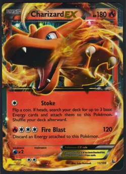 Charizard EX 11/106 Holo Rare EX Flashfire Pokemon LP - Image 1