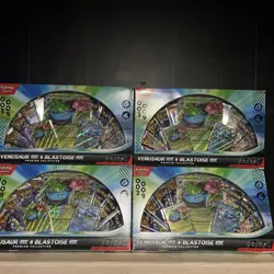 Pokemon Venusaur ex and Blastoise ex Premium Collection Box Lot Of 4 - Sealed - Image 1