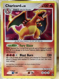 Pokemon TCG Charizard LV. 55 Secret Wonders Holofoil Holo Bleed Free Shipping - Image 1