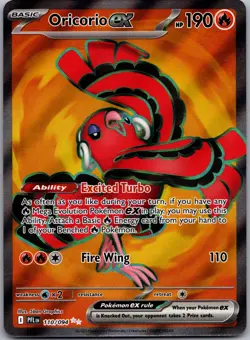 Oricorio ex 110/094 Ultra Rare Phantasmal Flames Pokemon Near Mint - Image 1