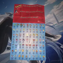 Vintage 1999 Nintendo/Hasbro Pokemon Promo Poster with 150 Pokemon 9.5" x 7" - Image 1