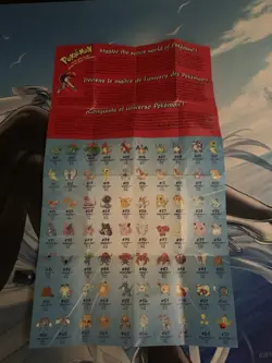 Vintage 1999 Nintendo/Hasbro Pokemon Promo Poster with 150 Pokemon 9.5" x 7" - Image 4