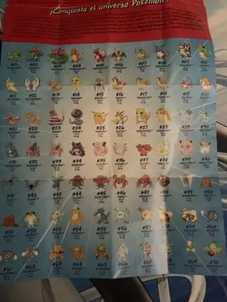 Vintage 1999 Nintendo/Hasbro Pokemon Promo Poster with 150 Pokemon 9.5" x 7" - Image 5