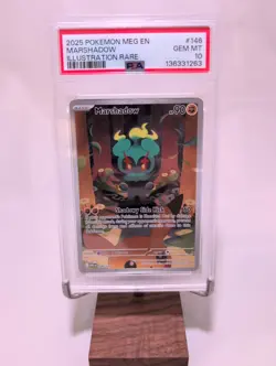 🔥 PSA 10 MARSHADOW 146 ILLUSTRATION RARE IR POKEMON TCG MEGA EVOLUTION GEM MINT - Image 1