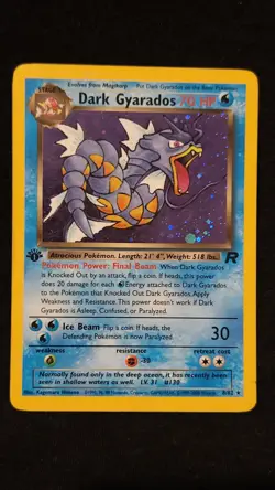 Dark Gyarados Holo 8/82 - 1st Edition Pokemon Team Rocket - Image 1