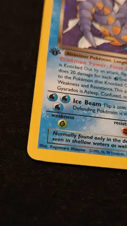 Dark Gyarados Holo 8/82 - 1st Edition Pokemon Team Rocket - Image 3