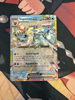 Pokemon Vaporeon ex Double Rare SV: Prismatic Evolutions 023/131 NM - Image 1