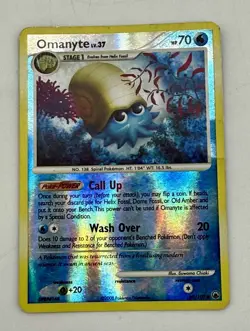 Omanyte Lv.37 - 69/100- Majestic Dawn Reverse Holo 2008 Pokemon TCG MP - Image 1