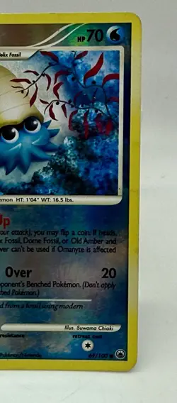 Omanyte Lv.37 - 69/100- Majestic Dawn Reverse Holo 2008 Pokemon TCG MP - Image 4