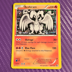Reshiram Holo Rare 28/113 Legendary Treasures Basic 130 HP English Pokemon… - Image 1