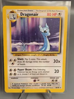 Dragonair - 1999 Base Set #18/102 - Rare - Unlimited Edition Vintage Wizards - Image 1