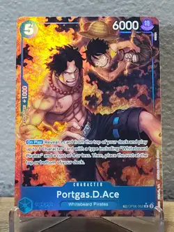 Portgas D. Ace OP08-052 Treasure Rare Alt Art Royal Blood English NM FOIL - Image 1