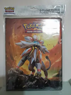 Pokemon Sun & Moon Solgaleo 9 Pocket Page Portfolio Album Binder Card Protect - Image 1