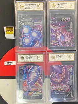 Grade10 Mewtwo V-Union Set - Pokemon Sword & Shield Promo Holo Card 0600 - Image 1