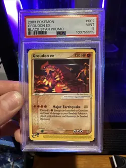 Pokemon 2003 Black Star Promo Groudon EX #002 PSA 9 Mint - Image 1