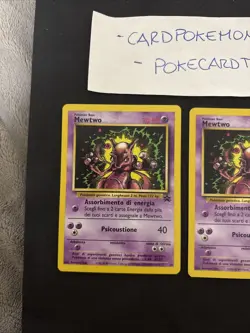 Pokemom Card X2 Mewtwo 14- Promo-black Star Wizard-Ita-No Holo-nm/mint! - Image 2