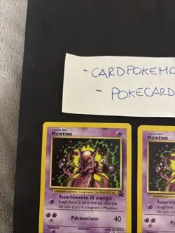 Pokemom Card X2 Mewtwo 14- Promo-black Star Wizard-Ita-No Holo-nm/mint! - Image 3