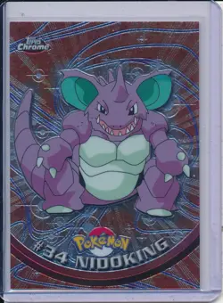2000 TOPPS CHROME POKEMON T.V. #34 NIDOKING - Image 1