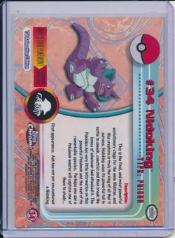 2000 TOPPS CHROME POKEMON T.V. #34 NIDOKING - Image 2
