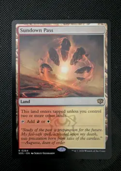 MTG Secrets Of Strixhaven Rare SUNDOWN PASS NM - Image 1