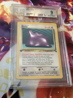 Ditto Non-Holo 18/62 Rare Pokemon Fossil 1st Edition BGS 9 - Image 1