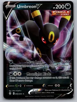 Umbreon V 094/203 Holo V Rare Evolving Skies Pokemon Holo Near Mint - Image 1