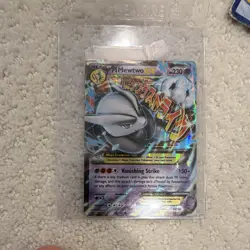Pokemon M Mewtwo EX 230 HP 63/162 BREAKthrough Eng Full Art Holo Ultra Rare - Image 1
