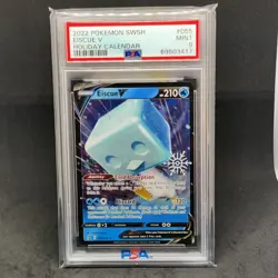 Pokemon 2022 Holiday Calendar Eiscue V 055 PSA 9 Festive Stamp - Image 1