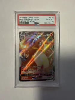 2020 POKEMON SWORD & SHIELD DARKNESS ABLAZE #020 FULL ART/CHARIZARD VMAX PSA 10 - Image 1