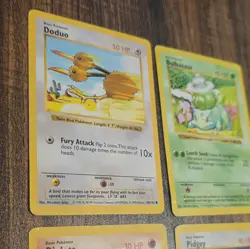 Pokemon TCG Base Set Vintage Lot - Doduo, Bulbasaur, Diglett, Pidgey shadowless - Image 4