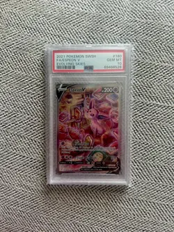 2021 POKEMON SWORD & SHIELD EVOLVING SKIES #180 FULL ART/ESPEON V PSA 10 - Image 1