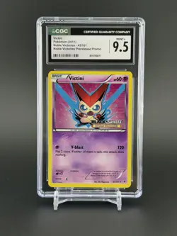 Pokemon Black & White Noble Victories #43 Victini Holo Prerelease CGC 9.5 MINT+ - Image 1