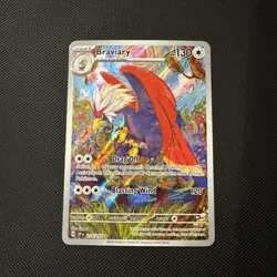 Pokemon TCG Braviary Surging Sparks Illustration Rare Card 214/191 NM Condition - Image 1