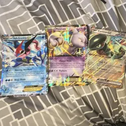 Pokemon TCG Pokemon GO Ash-Greninja EX Mewtwo Cyclizar ex Holo Lot 3 2022 - Image 1